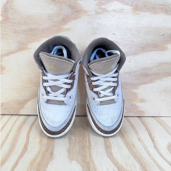 Nike-Air Jordan 3 Retro P-Sneakers-White/Brown-Kids Little Unisex-13C-DM0966-102 - Picture 7 of 9